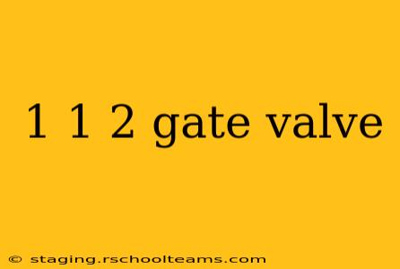 1 1 2 gate valve