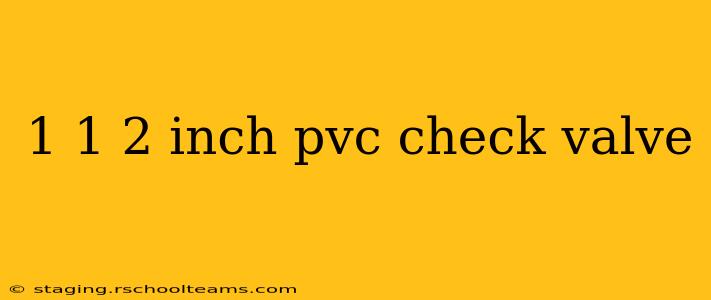 1 1 2 inch pvc check valve