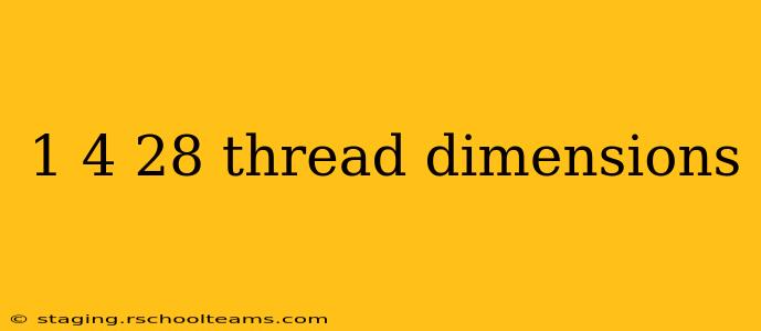 1 4 28 thread dimensions