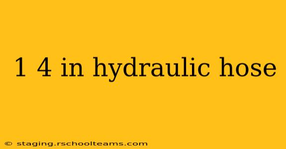1 4 in hydraulic hose