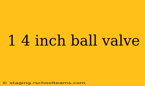 1 4 inch ball valve