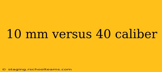 10 mm versus 40 caliber
