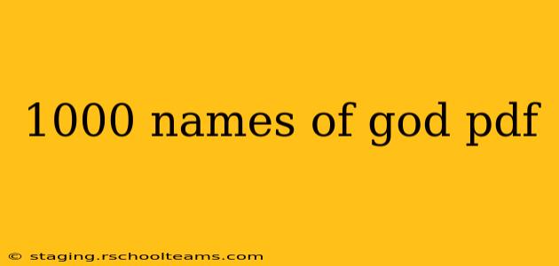 1000 names of god pdf