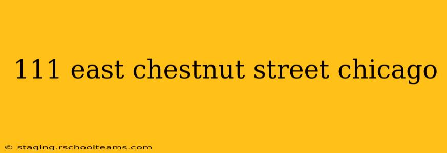 111 east chestnut street chicago