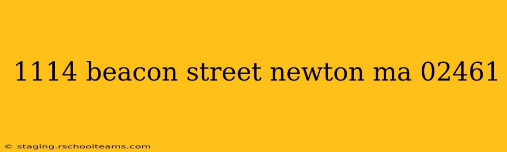 1114 beacon street newton ma 02461