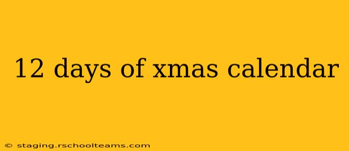 12 days of xmas calendar