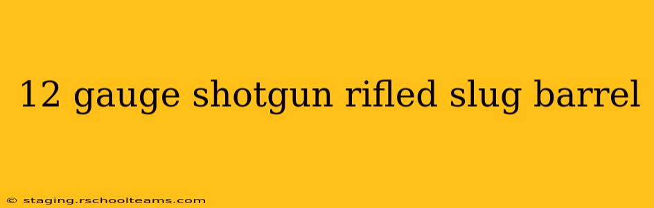 12 gauge shotgun rifled slug barrel