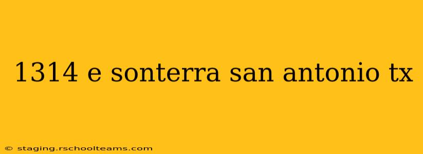 1314 e sonterra san antonio tx