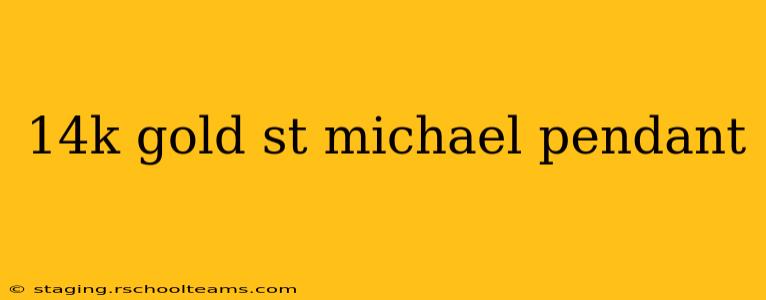 14k gold st michael pendant