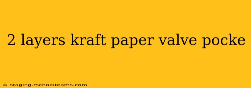 2 layers kraft paper valve pocke