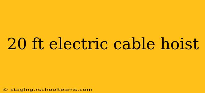20 ft electric cable hoist