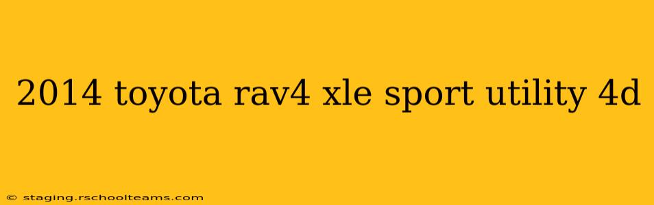 2014 toyota rav4 xle sport utility 4d