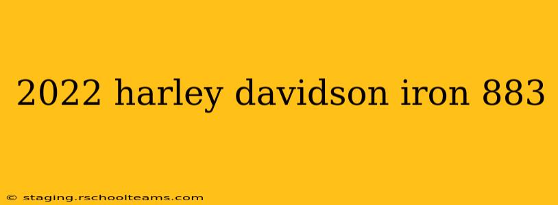 2022 harley davidson iron 883