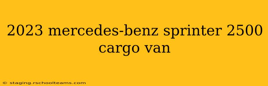 2023 mercedes-benz sprinter 2500 cargo van
