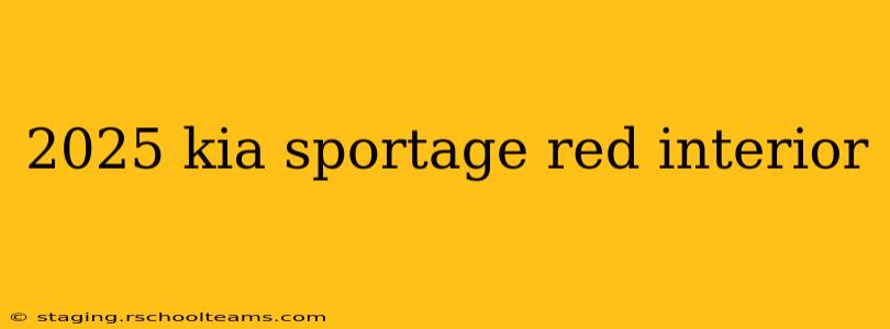 2025 kia sportage red interior