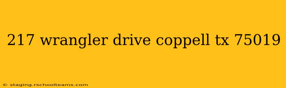 217 wrangler drive coppell tx 75019