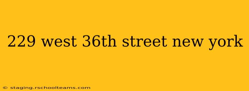 229 west 36th street new york