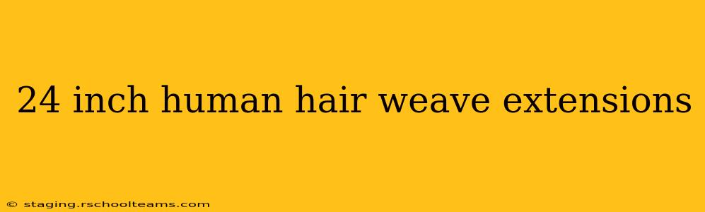 24 inch human hair weave extensions