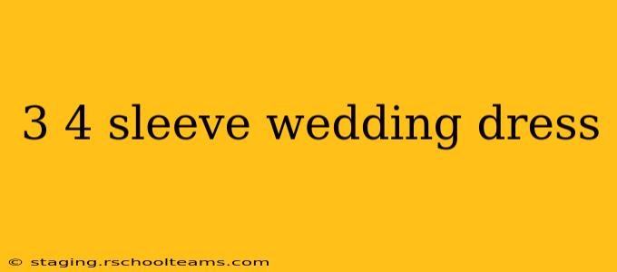 3 4 sleeve wedding dress