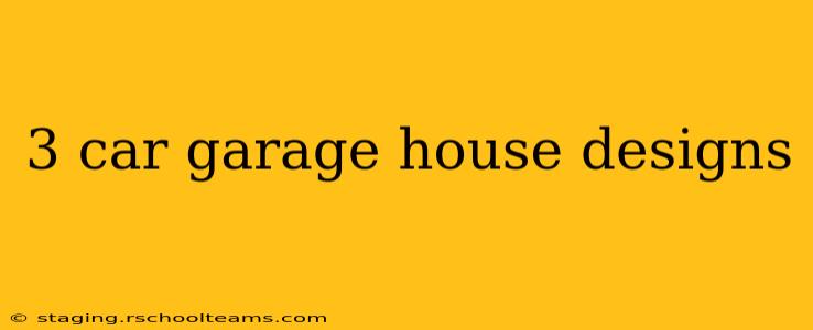 3 car garage house designs