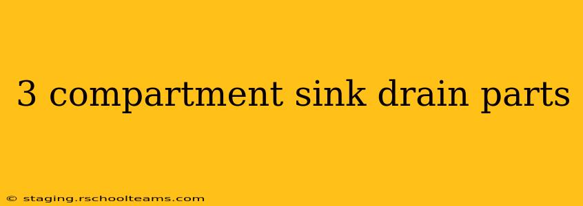 3 compartment sink drain parts