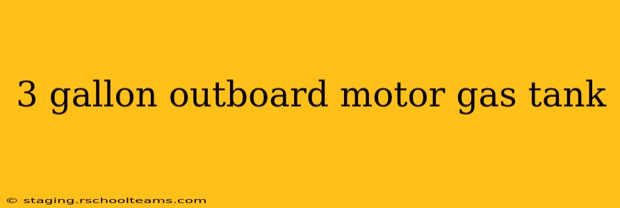 3 gallon outboard motor gas tank