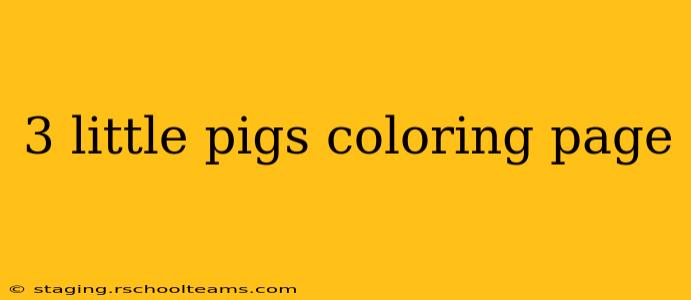 3 little pigs coloring page