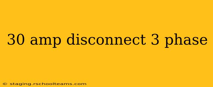 30 amp disconnect 3 phase