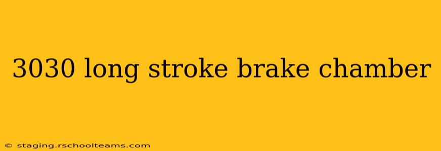 3030 long stroke brake chamber
