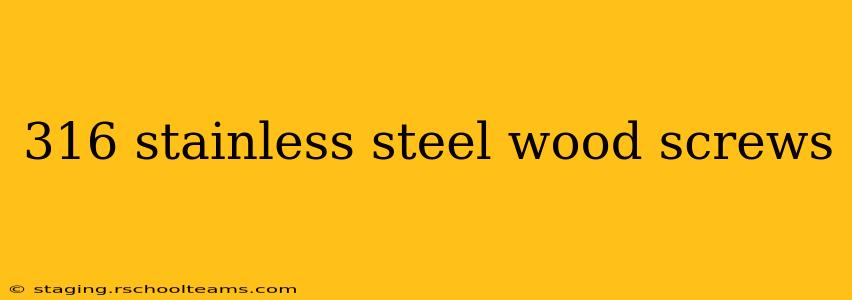 316 stainless steel wood screws