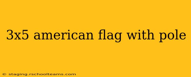 3x5 american flag with pole