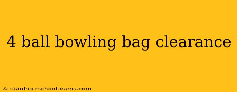 4 ball bowling bag clearance