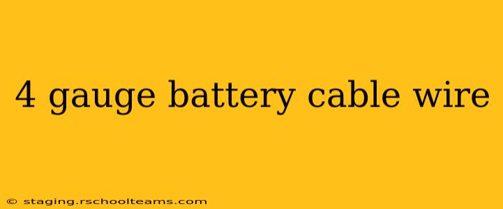 4 gauge battery cable wire