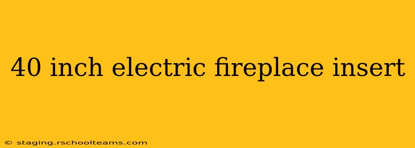 40 inch electric fireplace insert