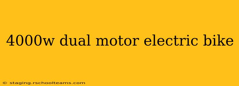 4000w dual motor electric bike