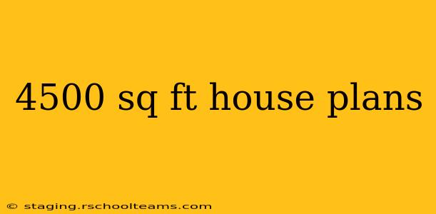 4500 sq ft house plans