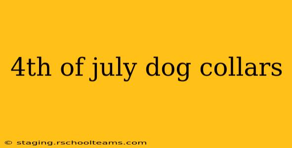 4th of july dog collars