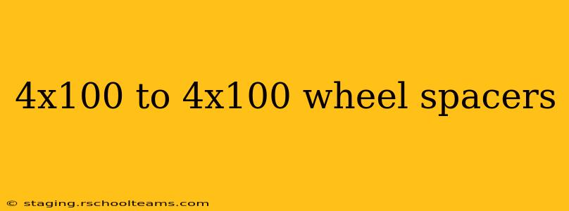 4x100 to 4x100 wheel spacers