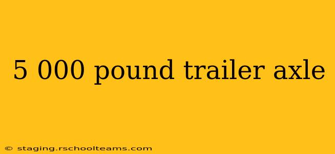 5 000 pound trailer axle