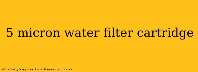 5 micron water filter cartridge