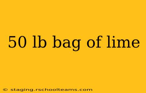 50 lb bag of lime