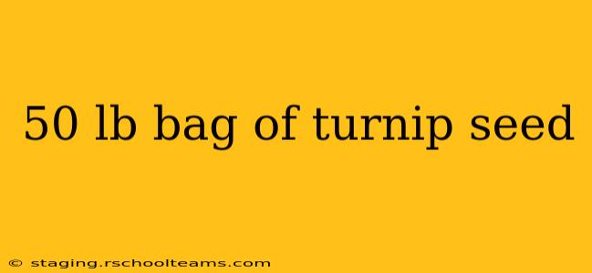 50 lb bag of turnip seed