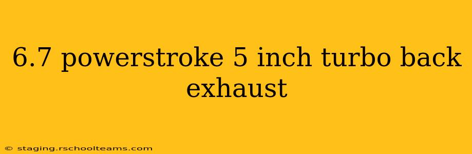 6.7 powerstroke 5 inch turbo back exhaust
