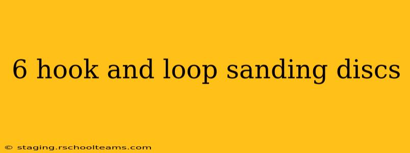 6 hook and loop sanding discs