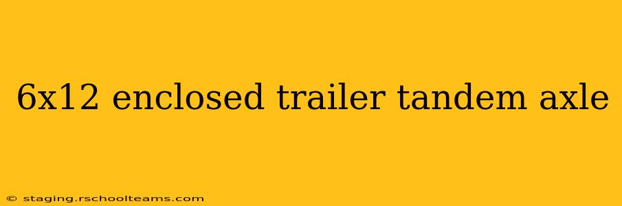 6x12 enclosed trailer tandem axle
