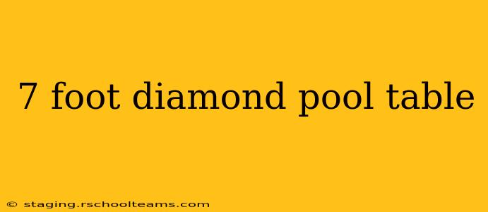 7 foot diamond pool table