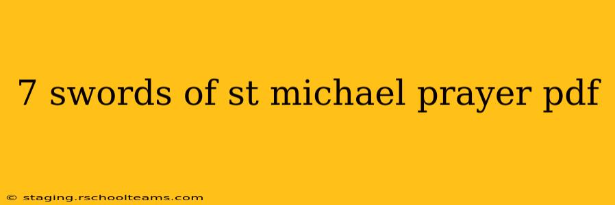 7 swords of st michael prayer pdf