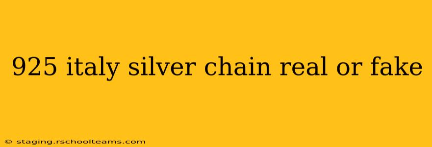 925 italy silver chain real or fake