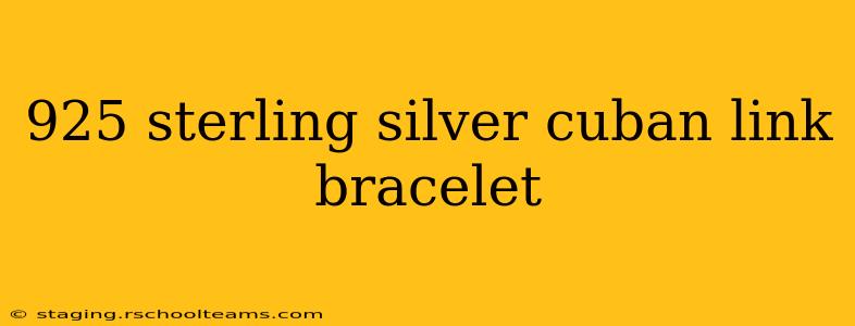 925 sterling silver cuban link bracelet
