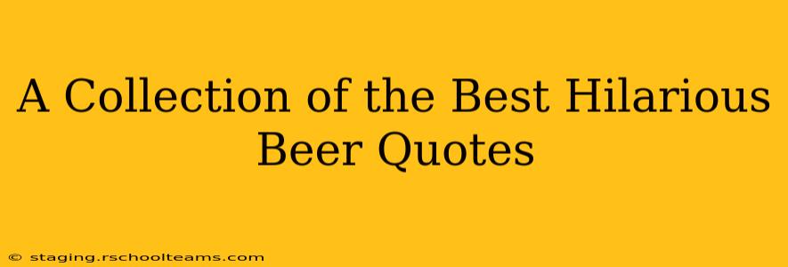 A Collection of the Best Hilarious Beer Quotes